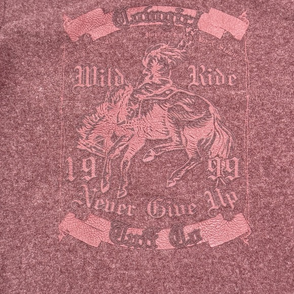 Cowgirl Tuff Co Sweatshirt Wild Ride 1999 Red Womens Size XL Pullover Western - Picture 3 of 12